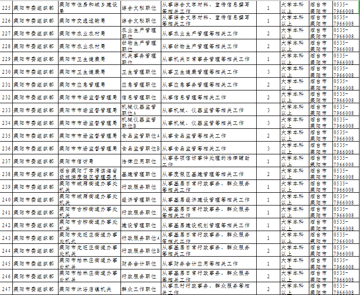 公务员岗位招录表，搭建公平选拔的桥梁