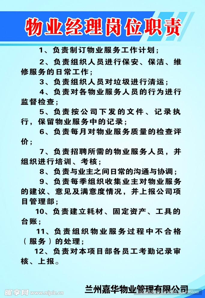 物业管理招聘员职责详解与概览