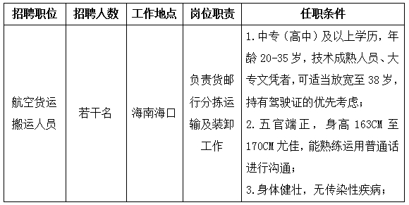 货代公司招聘岗位信息